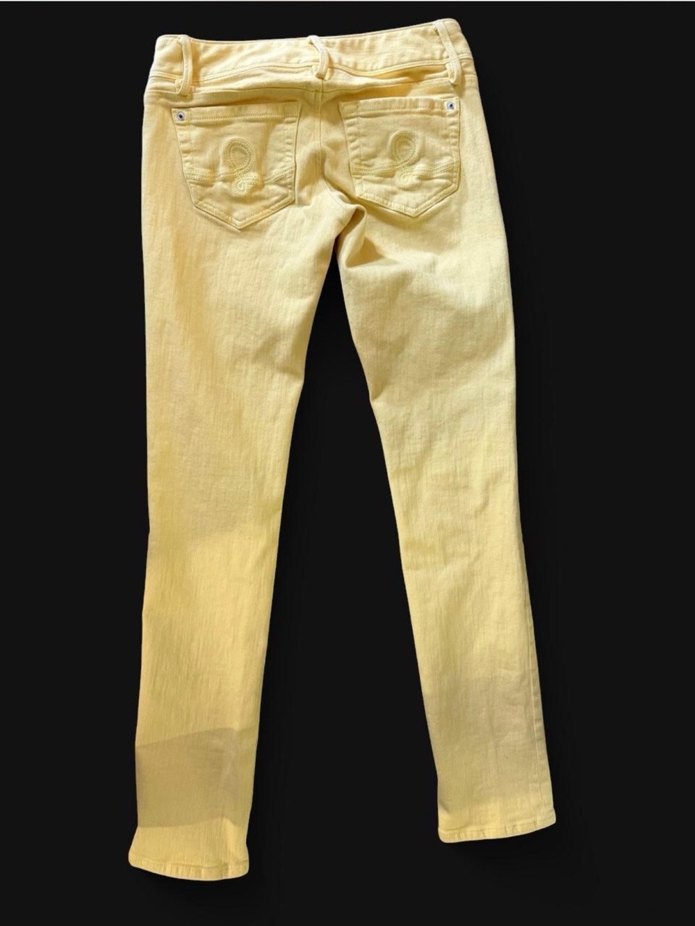 Lilly Pulitzer Worth Straight Jeans Women’s Size 2 Yellow Double Button Stretch - Picture 6 of 7